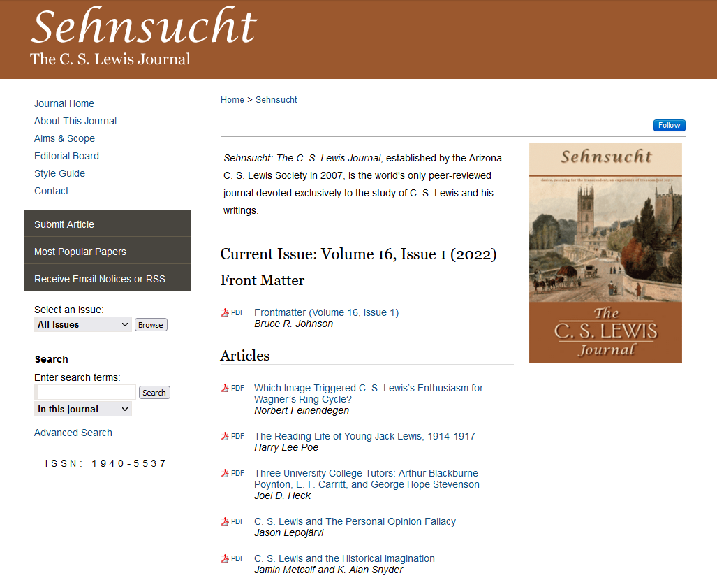 Sehnsucht: The C.S. Lewis Journal